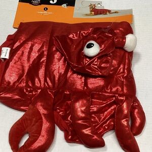 Red Lobster Pet Halloween Costume Set Size Large